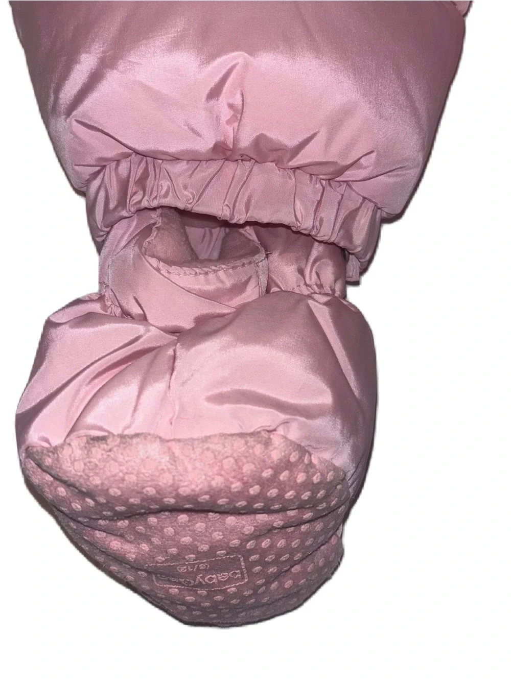 Baby GAP Baby Pink Hooded Quilted Ski Suit fleece Insulated Jumpsuit 6-12 months